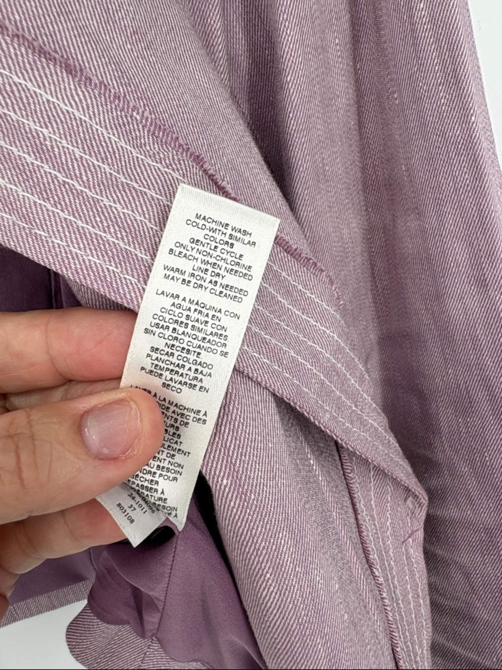 🦙 WHBM linen blend Lavender Open Draped Blazer - Picture 4 of 5